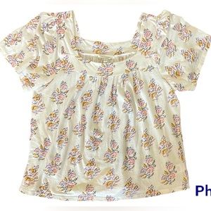 Lucky Brand Floral Blouse size L